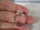 18K White Gold 1.00 Carat TW Moissanite Solitaire Engagement Ring Size 7 [r51] — photo 5
