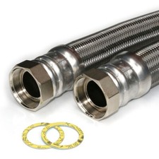 Panzerschlauch DN50 Flexschlauch  2 x  2 Zoll ÜM Heizungsschlauch BHKW VA Gefle.