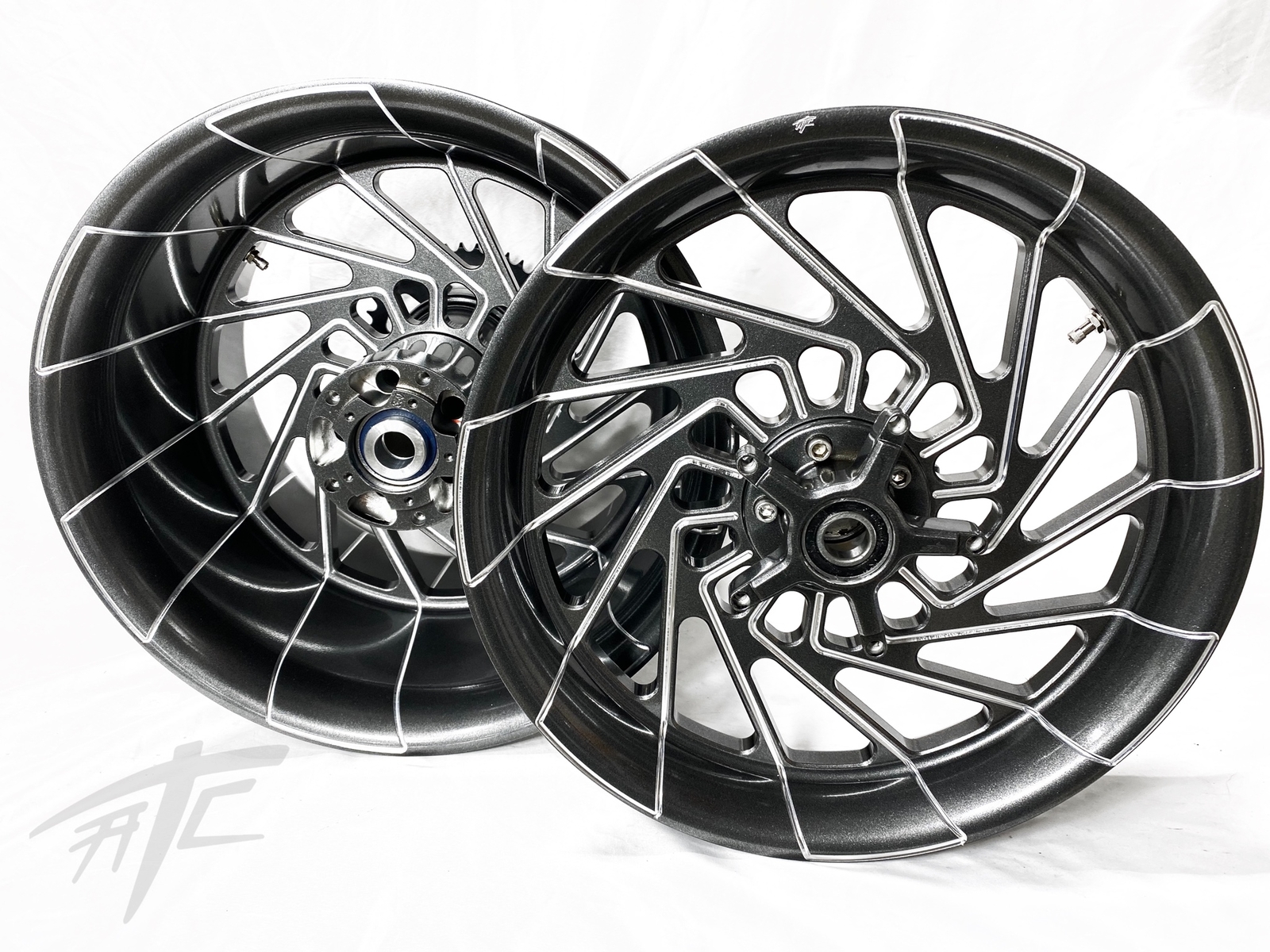 GSXR STOCK SIZE KINGSPORT GREY CONTRAST MAYHEM WHEELS 01-08 SUZUKI GSXR 1000