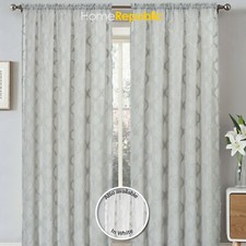 Luxury Slot Top / Rod Tufted Voile Curtain Panel Light Filtering Sheer Voile