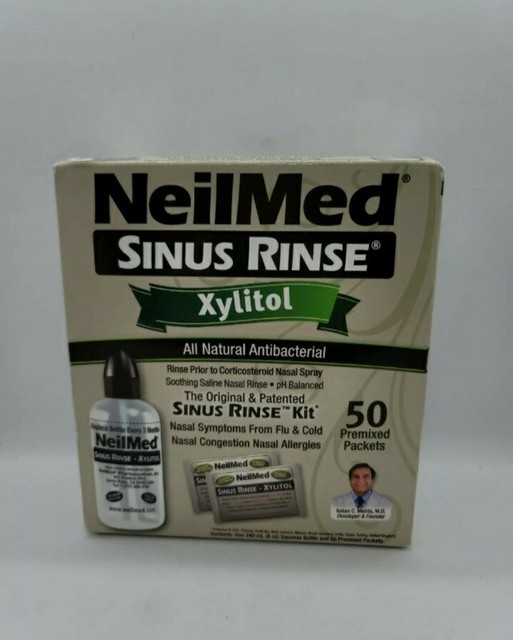 NeilMed Sinus Rinse Xylitol 50 Premixed Packets 8oz Bottle for sale