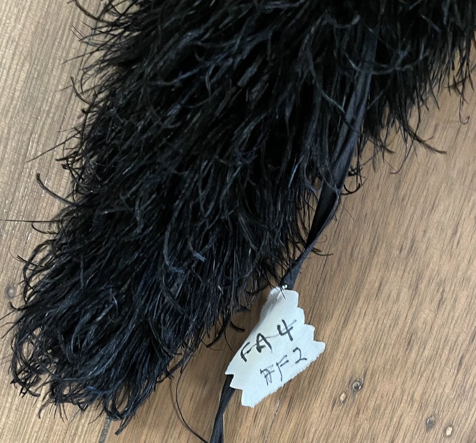 "Antigua bufanda boa cuello pluma de avestruz 33"" envolvente era eduardiana mujer francesa 1900" Foto 4 de 4