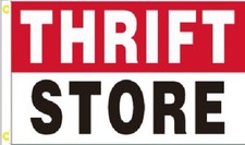 3X5 THRIFT STORE SHOP RED WHITE BLACK FLAG BANNER 100D GROMMETS