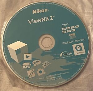 New Nikon View Nx2 Cw13 Windows Disc Only Ebay