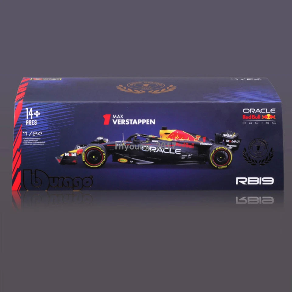 1/24 F1 Red Bull RB19 2023 Model Toy Car Diecast Toy Vehicle Max Verstappen 1 - Image 3 of 4