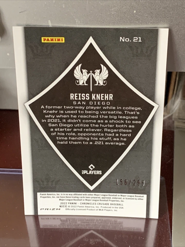 2022 Panini Chronicles - Crusade #21 Reiss Knehr (RC) /299 - Image 3 of 3