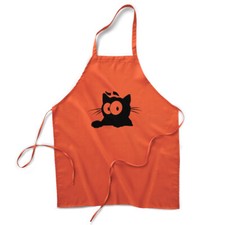 100 Polyester Aprons for Women Men Surprised Cat Halloween Housewarming Gifts
