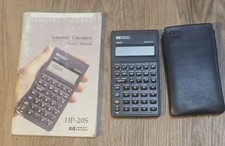 HP-20S Scientific Calculator W/ Case & Manual Tested  Hewlett Packard 