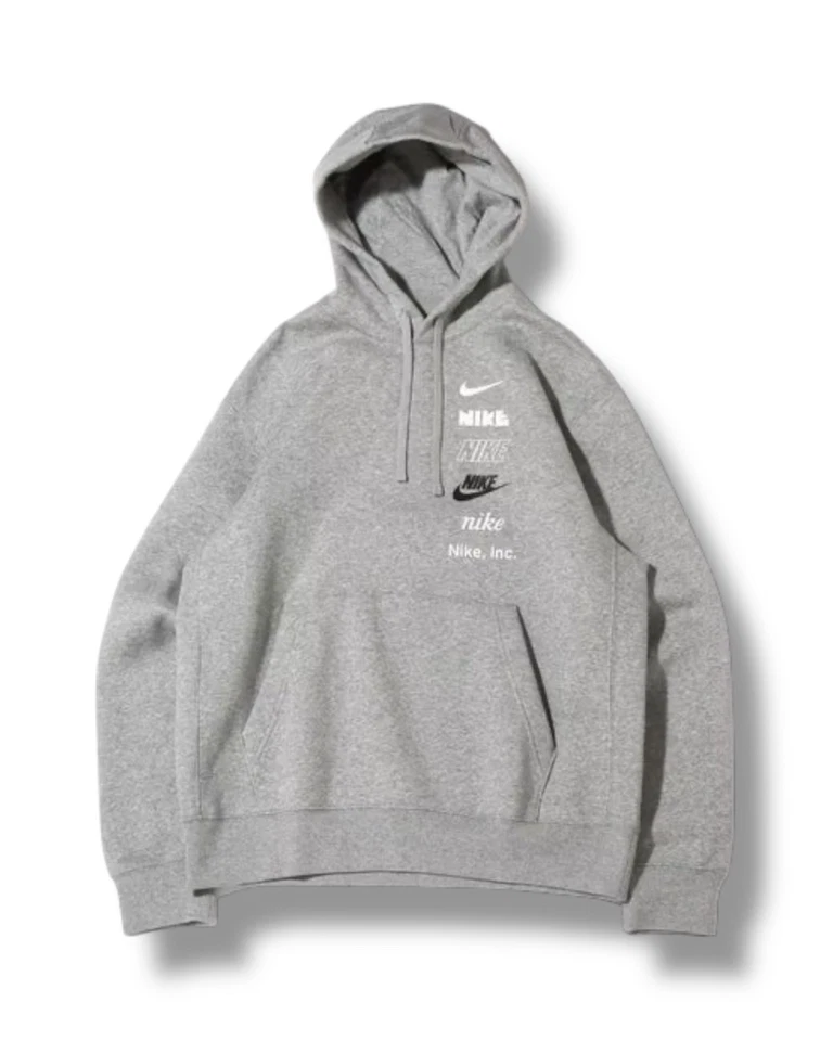 Nike Tracksuit Set DX0783-063 Gray Fleece Hoodie + Joggers | Multi Logo | S M L - Image 2 of 4