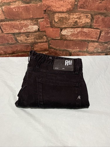 Replay RBJ Jeans Mens Size W32 L32 Straight Stretch Colour Black M92