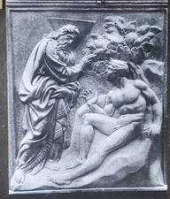 Creation Of Adam, San Petronio Church, Bologna, Italy, Magic Lantern Glass Slide