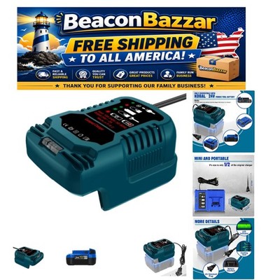 Compact Kobalt Battery Charger for 24V/40V Tools - Travel-Friendly Design