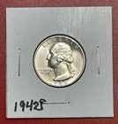 1942 P Washington Silver Quarter, Choice to Gem Uncirculated.