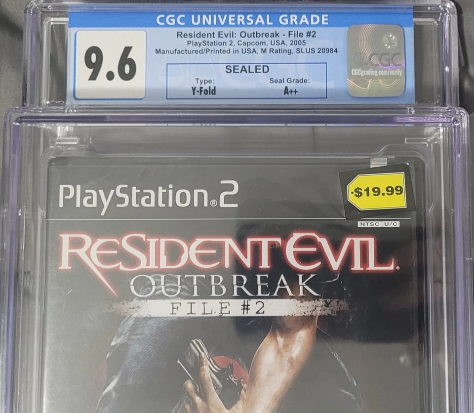 Resident Evil: Outbreak File #2 PlayStation 2 Sealed CGC Graded 9.6 A++ Y-Fold - Image 2 of 4