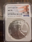 1oz Silver Eagle 2024 NGC MS70 Biden