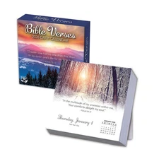 Turner Licensing,  Bible Verses 2026 Desk Calendar, 5.5'' X 5.5'', 12-Month Cale