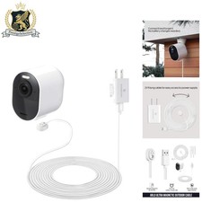 25ft Weatherproof Charging Cable  Quick Charge Adapter for Arlo Pro 3/4/5s