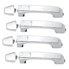 APPERFiT New Exterior Door Handle w/End Cap 15794315 15932907 for Chrome 4 Pcs