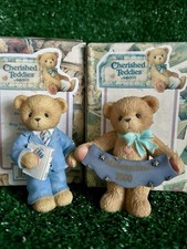    Cherished Teddies Lot 1999 Millenium Avon Figurine Boy First Communion