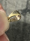 VINTAGE ITALY 925 STERLING SILVER GOLD PLATED WIRE STAR PENDANT — photo 3