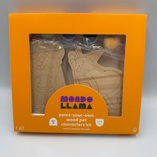 Mondo Llama Paint Your Own Wood Pet Characters Kit Halloween Dog Cat 10pc NEW