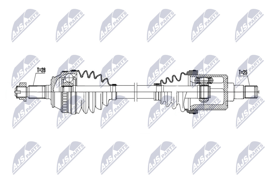 Front Left NTY NPW-LR-039 Drive Shaft - Image 5