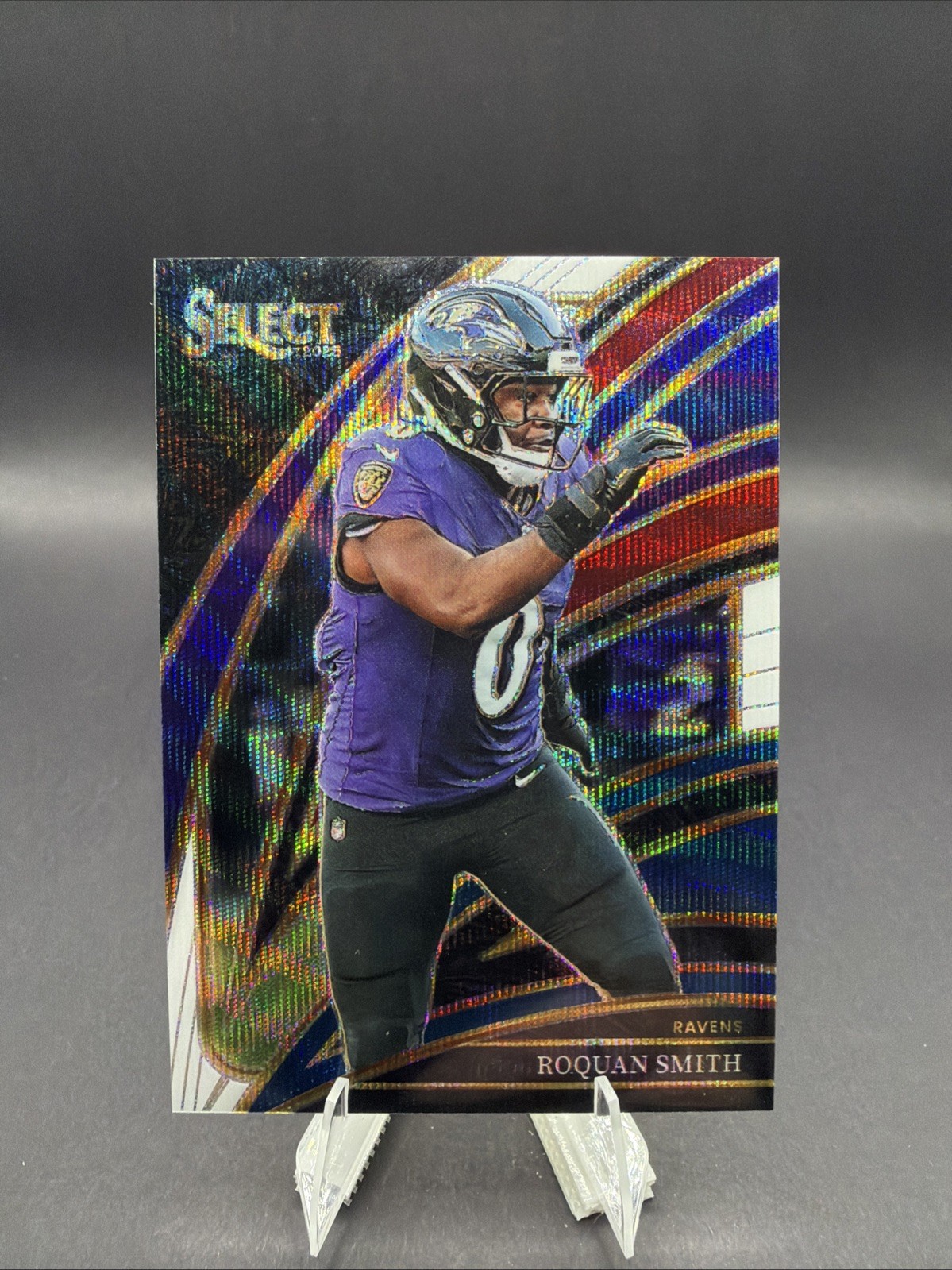 2025 Panini Select - Club Level Roquan Smith #262 Tri-Color Prizm /249