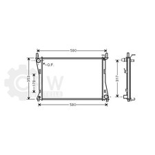 AVA QUALITY COOLING Wasserkühler mechanisch gefügt für Ford Fusion JU_