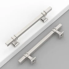10 Pack 5 128mm Cabinet Pulls, Brushed Nickel, Satin Nickel, Cupboard