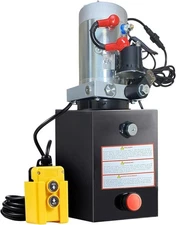 Single Acting Hydraulic Pump 8 Quart Hydraulic Power Units 12V DC SAE