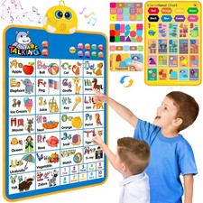 Electronic Alphabet Wall Chart, Talking ABC, 123s, Music Poster, Kids Learnin...