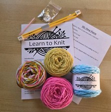 Learn To Knit Beginners Starter Kit - Purse Pattern