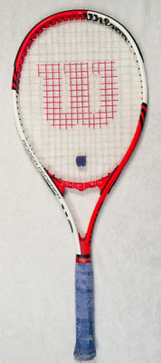 Wilson Roger Federer 110 Red & White Tennis Racquet Racket 4 1/4 - L2 Grip