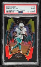2021 Select Premier Level Red & Yellow Prizm Die-Cut Jaylen Waddle PSA 9 11p9