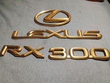 99 00 01 02 03 Lexus Rx300 Rx Rear Lid Chrome Emblem Logo Badge Sign Oem Set