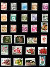 Centsational Amazing Topical Group Worldwide Cancelled Flower Themed Stamps