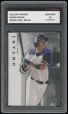 Shohei Ohtani 2018 Leaf Premier #04 Rookie Card RC Dodgers/Angels 1st Graded 10