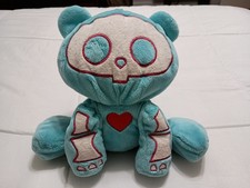 RARE Skelanimal Chungkee Panda Teal Blue 10 Glow In The Dark Plush