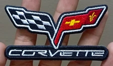 Corvette Racing Flags Sports Car Logo Iron On Patch-Sew Patch-Embroidered Patch
