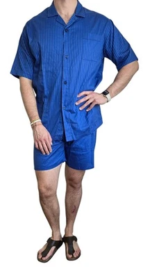 Novila Pyjama Schlafanzug Hausanzug Homedress Hellblau Baumwolle Gr. 54 - Bild 1 von 4