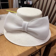 vintage betmar hats New York White Brim Hat with Bow
