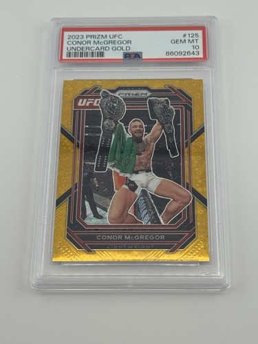 2023 Panini Prizm UFC Conor McGregor Undercard Gold /10 PSA 10 GEM MINT #125