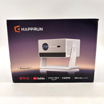 Happrun Official Licensed Netflix Smart Video Projector Model KC7 - White 