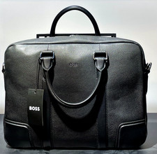 HUGO BOSS Morval All Leather Business Bag 50433431 Black