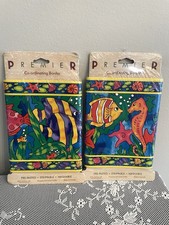 Vintage Under The Sea Fish Bathroom Bedroom Beach Border Wallpaper New 15  Each