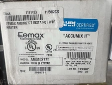 EEMAX AM010277T Electric Tankless Water Heater,277V 481R36