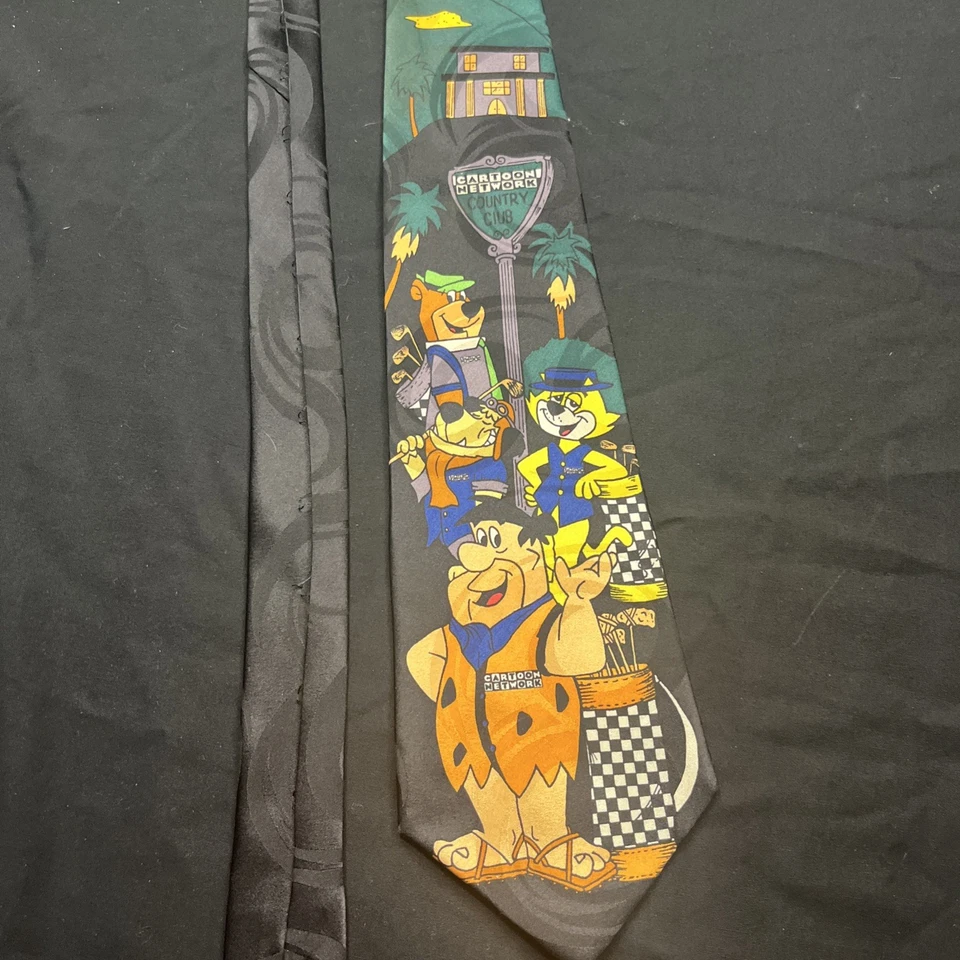 Vintage Yogi Bear, Fred Flintstone - Cartoon Network - Gravata Masculina - Aplicativo 60". - Imagem 2 de 4