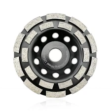 5-Inch Diamond Grinding Cup Wheel Double Row Grinding Disc for Concrete Grani...