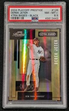 2004 Playoff Prestige Derek Jeter Xtra Bases Black 74 /75 PSA 8.5 NM-MT+ #126