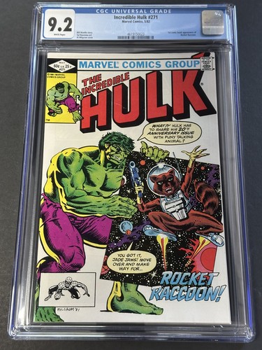Incredible Hulk #271 Marvel Comics 5/82 1. App. of Rocket Raccoon CGC 9.2